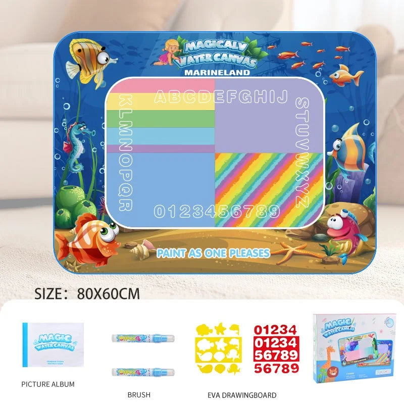 Reusable Water Drawing Mat for Kids, Fun, Mess-Free Learning