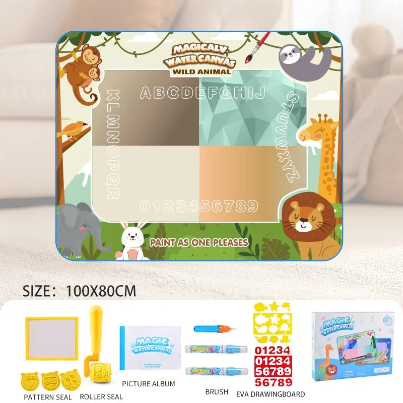 Reusable Water Drawing Mat for Kids, Fun, Mess-Free Learning