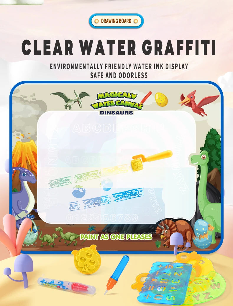 Reusable Water Drawing Mat for Kids, Fun, Mess-Free Learning