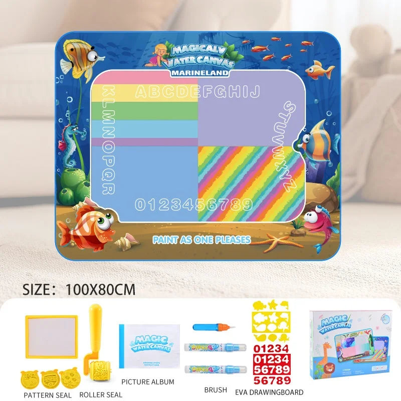 Reusable Water Drawing Mat for Kids, Fun, Mess-Free Learning
