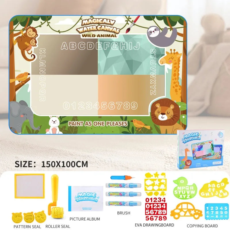 Reusable Water Drawing Mat for Kids, Fun, Mess-Free Learning