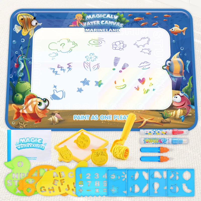 Reusable Water Drawing Mat for Kids, Fun, Mess-Free Learning