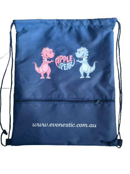 Apple and Pear Carry along Drawstring Bag