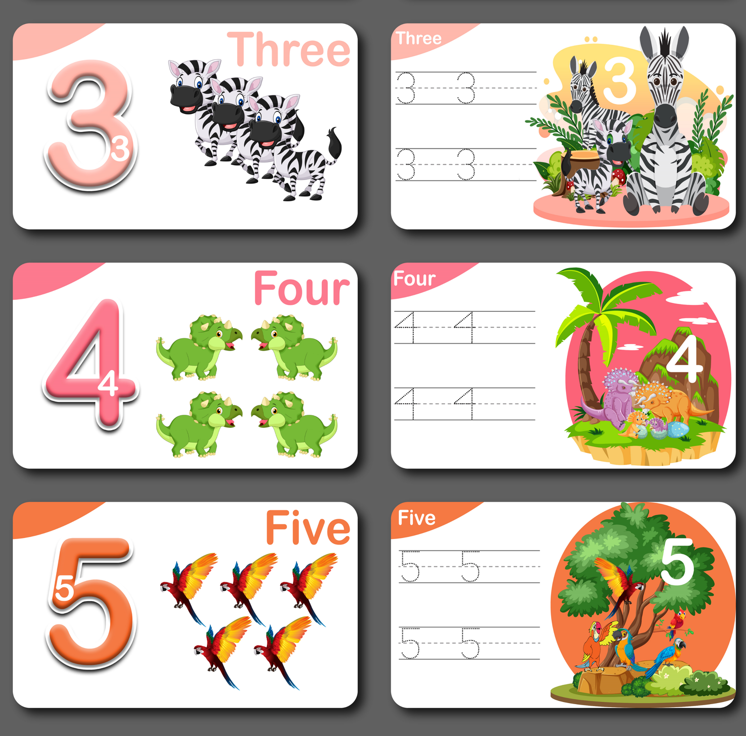 educational flashcard number puzzle