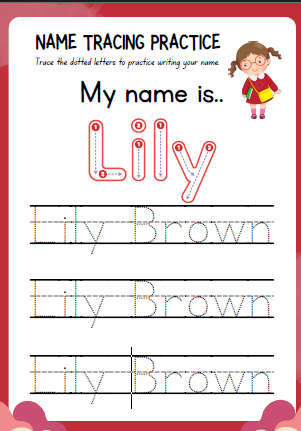 Personalised Name &amp; Alphabet Tracing Worksheets - 27 Pages