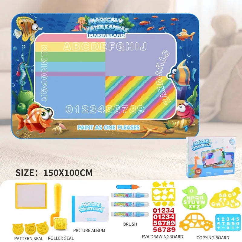 Reusable Water Drawing Mat for Kids, Fun, Mess-Free Learning