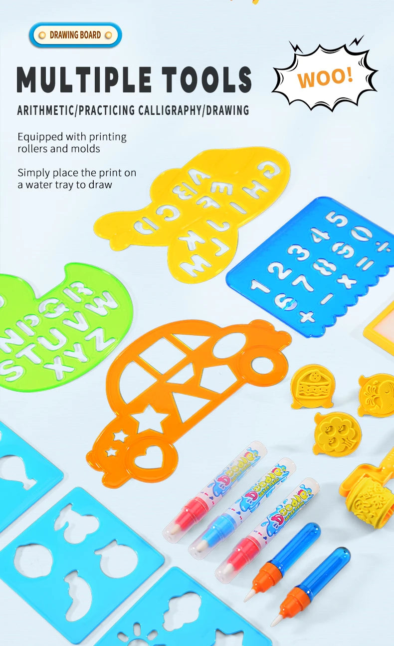 Reusable Water Drawing Mat for Kids, Fun, Mess-Free Learning