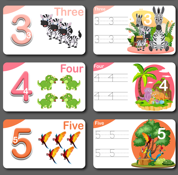 educational flashcard number puzzle